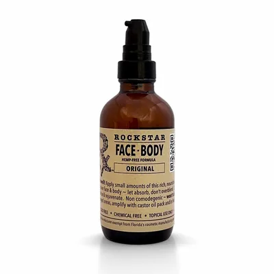 Rockstar Face & Body Original, 2 oz pump bottle