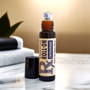 Rockstar Roll On Entourage with its cap off, on a marble counter