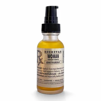 Rockstar Woman ~ Hemp Free, 30 ml pump bottle
